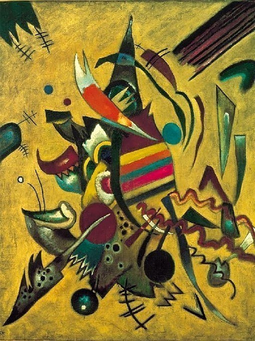 №0391 „Points", Vasily Kandinsky. Πίνακας ζωγραφικής σε ελαιοτυπία με εντυπωσιακή χειροποίητη ανάγλυφη πινελιά. Ατομική κατασκευή κατόπιν παραγγελίας