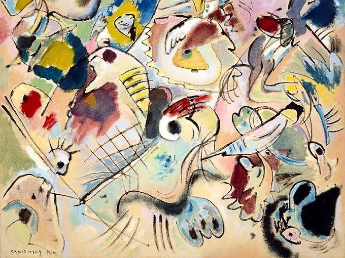 №0392 „Sketch160А“ Vasily Kandinsky . Μοναδικός πίνακας σε καμβά, με εντυπωσιακές χειροποίητες 3D πινελιές. Δημιουργείται αποκλειστικά για εσάς, κατόπιν παραγγελίας