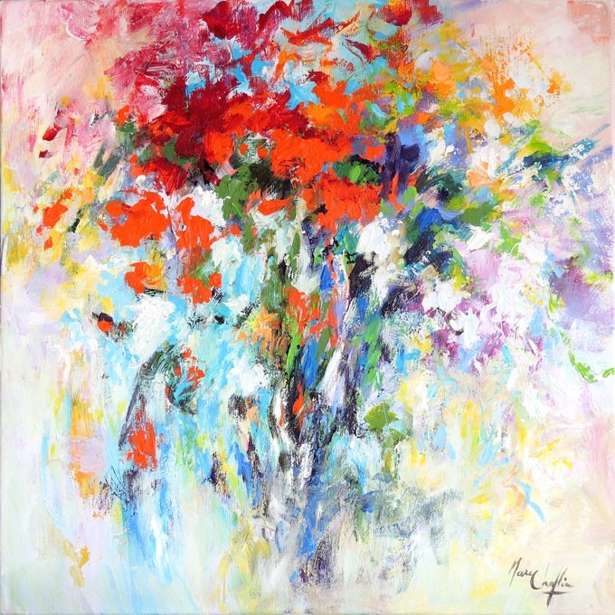 №0464, „Bouquet II“. Μοναδικός πίνακας σε καμβά, με εντυπωσιακές χειροποίητες 3D πινελιές. Δημιουργείται αποκλειστικά για εσάς, κατόπιν παραγγελίας
