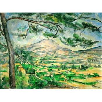 №0939, "Mont Sainte-Victoire",Paul Cezanne. Μοναδικός πίνακας σε καμβά, με εντυπωσιακές χειροποίητες 3D πινελιές. Δημιουργείται αποκλειστικά για εσάς, κατόπιν παραγγελίας