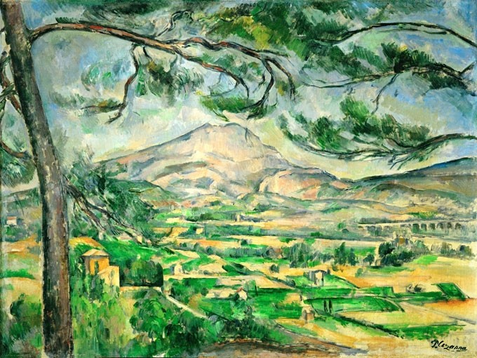 №0939, "Mont Sainte-Victoire",Paul Cezanne. Μοναδικός πίνακας σε καμβά, με εντυπωσιακές χειροποίητες 3D πινελιές. Δημιουργείται αποκλειστικά για εσάς, κατόπιν παραγγελίας
