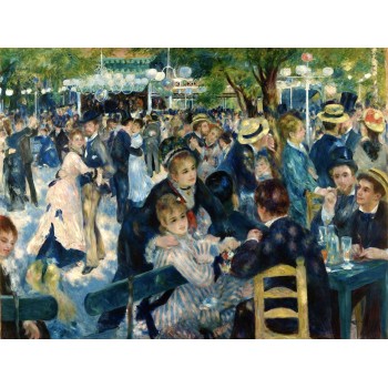 №0970, Dance at Le Moulin de la Galette, Renoir. Μοναδικός πίνακας σε καμβά, με εντυπωσιακές χειροποίητες 3D πινελιές. Δημιουργείται αποκλειστικά για εσάς, κατόπιν παραγγελίας