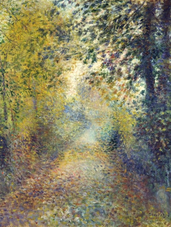 №1008, "In the Woods ",Renoir. Μοναδικός πίνακας σε καμβά, με εντυπωσιακές χειροποίητες 3D πινελιές. Δημιουργείται αποκλειστικά για εσάς, κατόπιν παραγγελίας