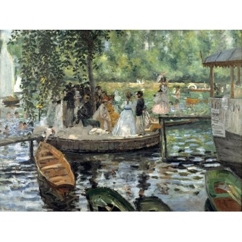 №1009, "La Grenouillère", Renoir. Μοναδικός πίνακας σε καμβά, με εντυπωσιακές χειροποίητες 3D πινελιές. Δημιουργείται αποκλειστικά για εσάς, κατόπιν παραγγελίας