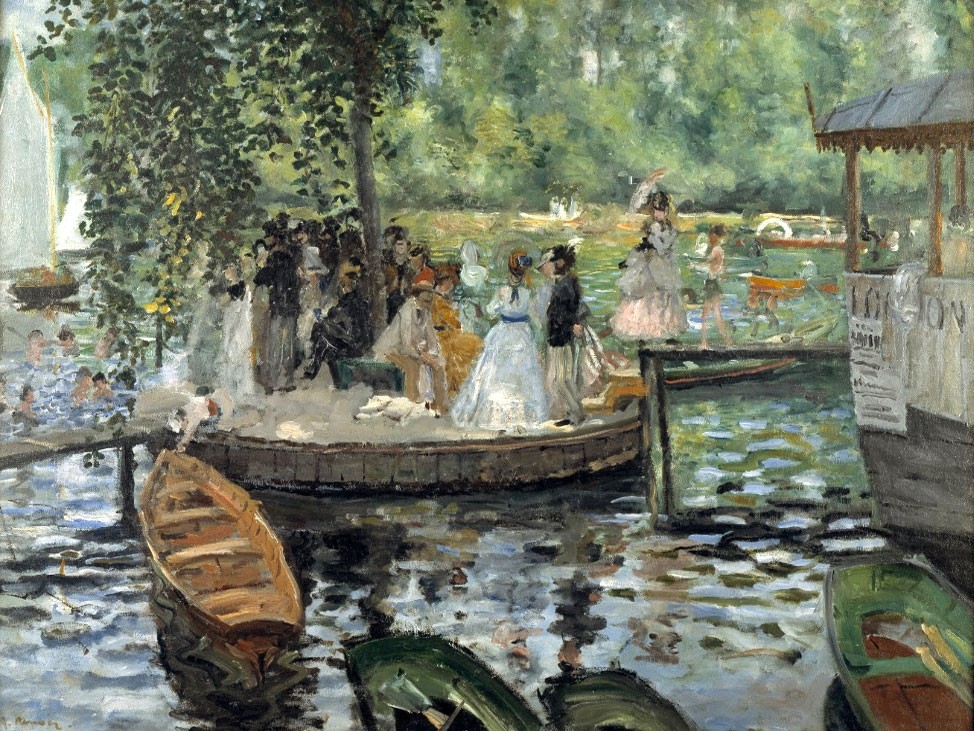 №1009, "La Grenouillère", Renoir. Μοναδικός πίνακας σε καμβά, με εντυπωσιακές χειροποίητες 3D πινελιές. Δημιουργείται αποκλειστικά για εσάς, κατόπιν παραγγελίας