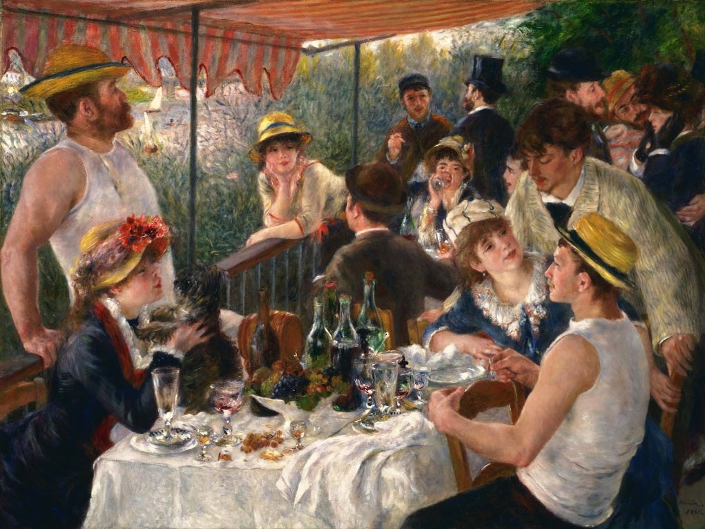 №1010, "Luncheon of the Boating Party", Renoir. Μοναδικός πίνακας σε καμβά, με εντυπωσιακές χειροποίητες 3D πινελιές. Δημιουργείται αποκλειστικά για εσάς, κατόπιν παραγγελίας