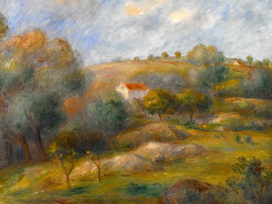 №1012, "Springtime in Essoyes", Renoir. Μοναδικός πίνακας σε καμβά, με εντυπωσιακές χειροποίητες 3D πινελιές. Δημιουργείται αποκλειστικά για εσάς, κατόπιν παραγγελίας