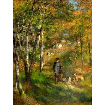 №1013, "The Painter Le Coeur Hunting", Renoir. Μοναδικός πίνακας σε καμβά, με εντυπωσιακές χειροποίητες 3D πινελιές. Δημιουργείται αποκλειστικά για εσάς, κατόπιν παραγγελίας