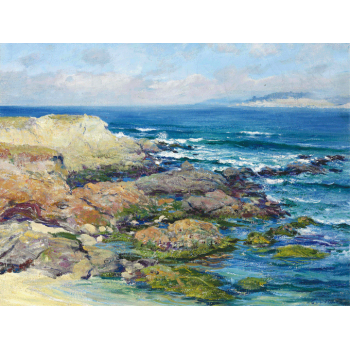 №1249, "Martins point, Carmel", Guy Rose. Μοναδικός πίνακας σε καμβά, με εντυπωσιακές χειροποίητες 3D πινελιές. Δημιουργείται αποκλειστικά για εσάς, κατόπιν παραγγελίας