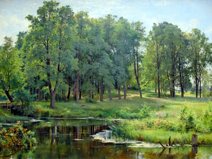 №1350, "In the Park", Ivan Shishkin. Μοναδικός πίνακας σε καμβά, με εντυπωσιακές χειροποίητες 3D πινελιές. Δημιουργείται αποκλειστικά για εσάς, κατόπιν παραγγελίας