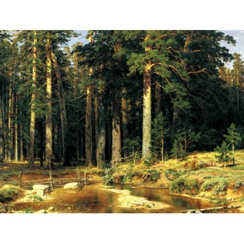 №1353, "Mast Tree Grove", Ivan Shishkin. Μοναδικός πίνακας σε καμβά, με εντυπωσιακές χειροποίητες 3D πινελιές. Δημιουργείται αποκλειστικά για εσάς, κατόπιν παραγγελίας