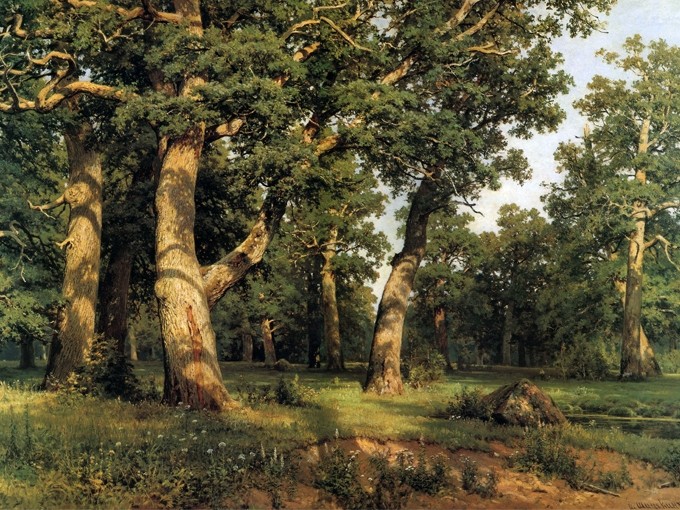 №1364, "Oak Forest", Ivan Shishkin. Μοναδικός πίνακας σε καμβά, με εντυπωσιακές χειροποίητες 3D πινελιές. Δημιουργείται αποκλειστικά για εσάς, κατόπιν παραγγελίας