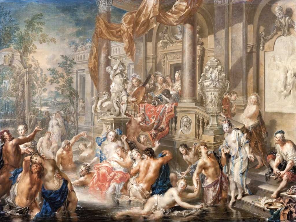 №1430, Fountain scene in front of a palace. Μοναδικός πίνακας σε καμβά, με εντυπωσιακές χειροποίητες 3D πινελιές. Δημιουργείται αποκλειστικά για εσάς, κατόπιν παραγγελίας