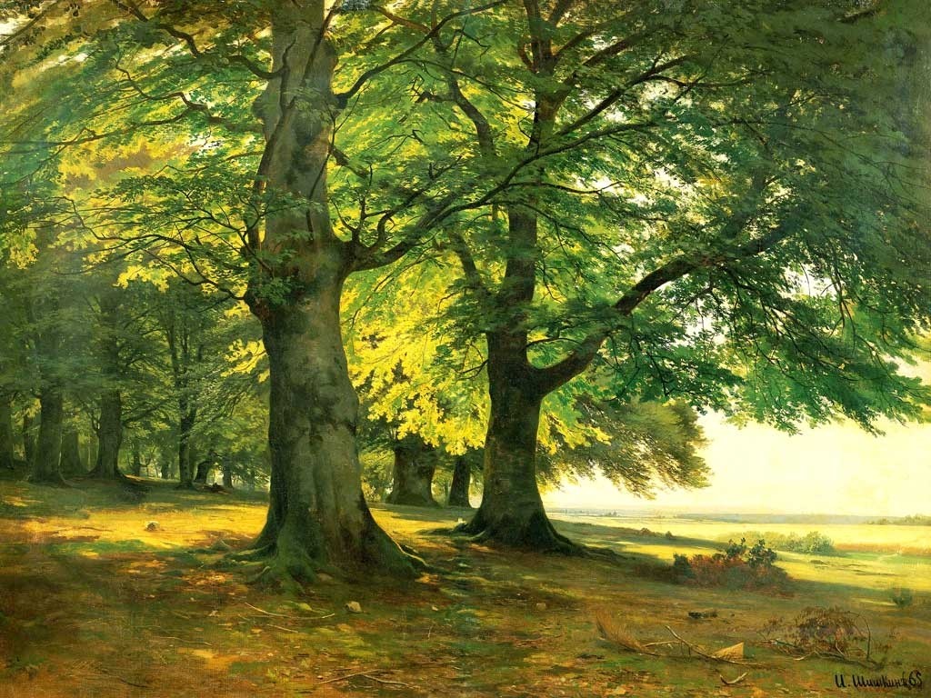 №1445, Oak Forest II, Ivan Shishkin. Μοναδικός πίνακας σε καμβά, με εντυπωσιακές χειροποίητες 3D πινελιές. Δημιουργείται αποκλειστικά για εσάς, κατόπιν παραγγελίας