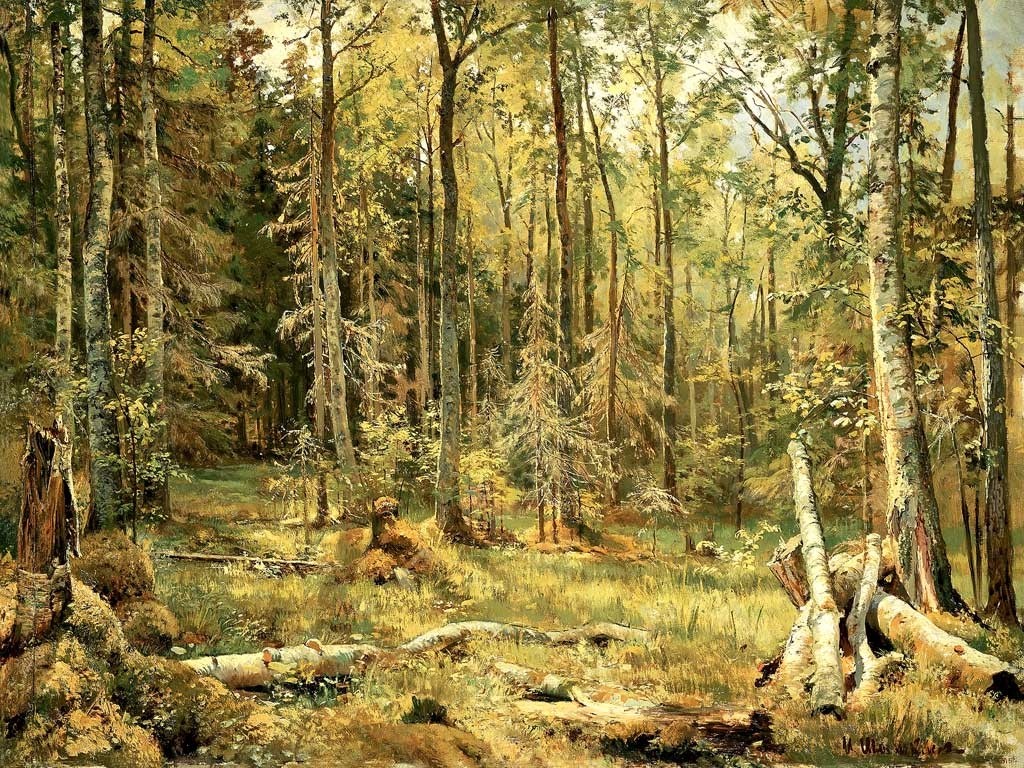 №1446, Forest landscape, Ivan Shishkin. Μοναδικός πίνακας σε καμβά, με εντυπωσιακές χειροποίητες 3D πινελιές. Δημιουργείται αποκλειστικά για εσάς, κατόπιν παραγγελίας