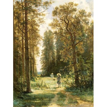 №1452, A Walk in the Forest, Ivan Shishkin. Μοναδικός πίνακας σε καμβά, με εντυπωσιακές χειροποίητες 3D πινελιές. Δημιουργείται αποκλειστικά για εσάς, κατόπιν παραγγελίας