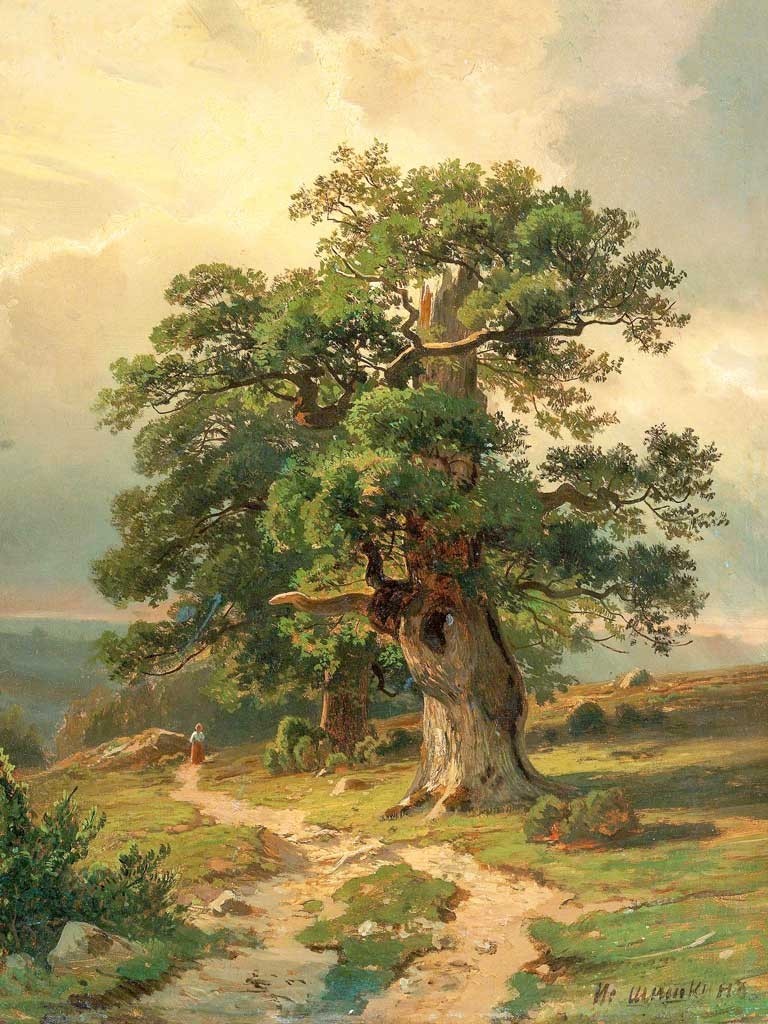 №1453, Oak II, Ivan Shishkin. Μοναδικός πίνακας σε καμβά, με εντυπωσιακές χειροποίητες 3D πινελιές. Δημιουργείται αποκλειστικά για εσάς, κατόπιν παραγγελίας