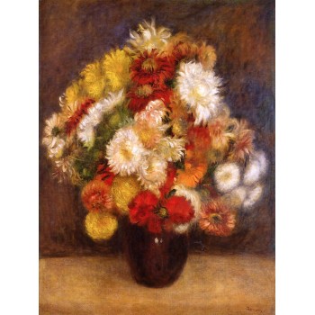 №1469, Bouquet of chrysanthemums. Μοναδικός πίνακας σε καμβά, με εντυπωσιακές χειροποίητες 3D πινελιές. Δημιουργείται αποκλειστικά για εσάς, κατόπιν παραγγελίας