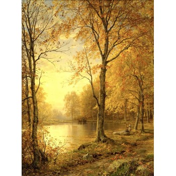 №1470, Late summer, William Richards. Μοναδικός πίνακας σε καμβά, με εντυπωσιακές χειροποίητες 3D πινελιές. Δημιουργείται αποκλειστικά για εσάς, κατόπιν παραγγελίας
