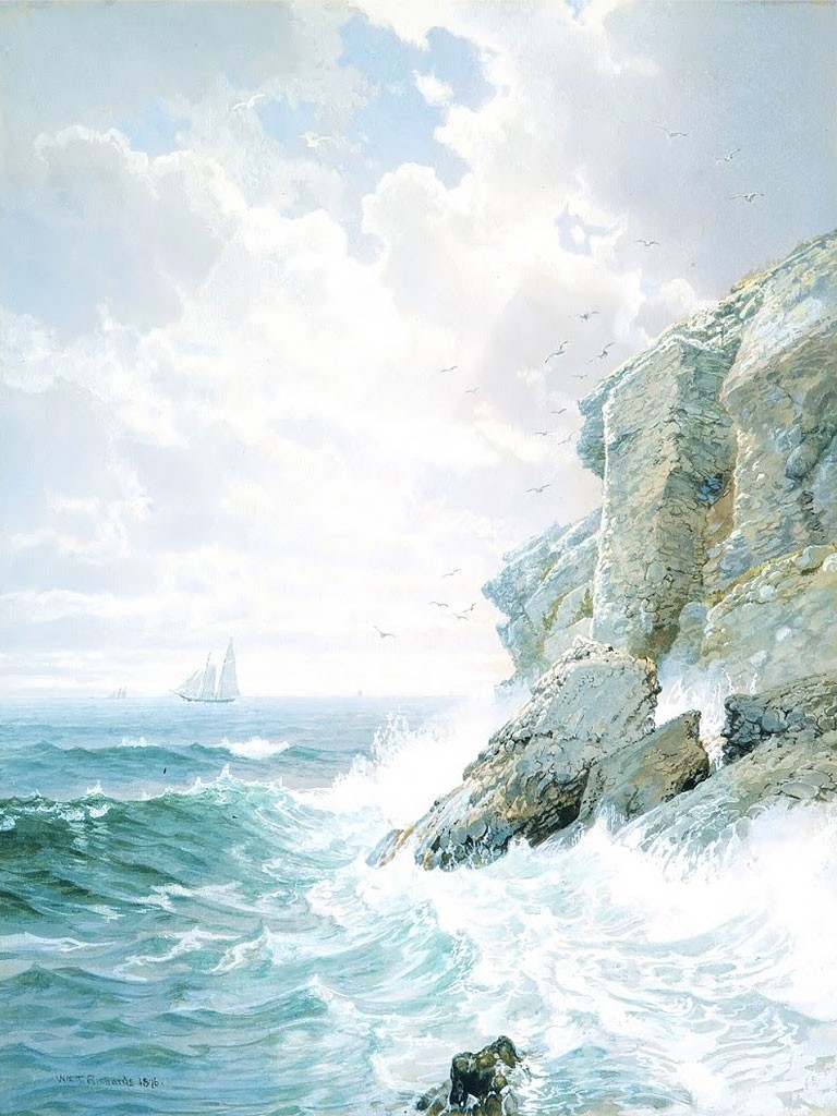 №1471, Rocks , William Richards. Μοναδικός πίνακας σε καμβά, με εντυπωσιακές χειροποίητες 3D πινελιές. Δημιουργείται αποκλειστικά για εσάς, κατόπιν παραγγελίας
