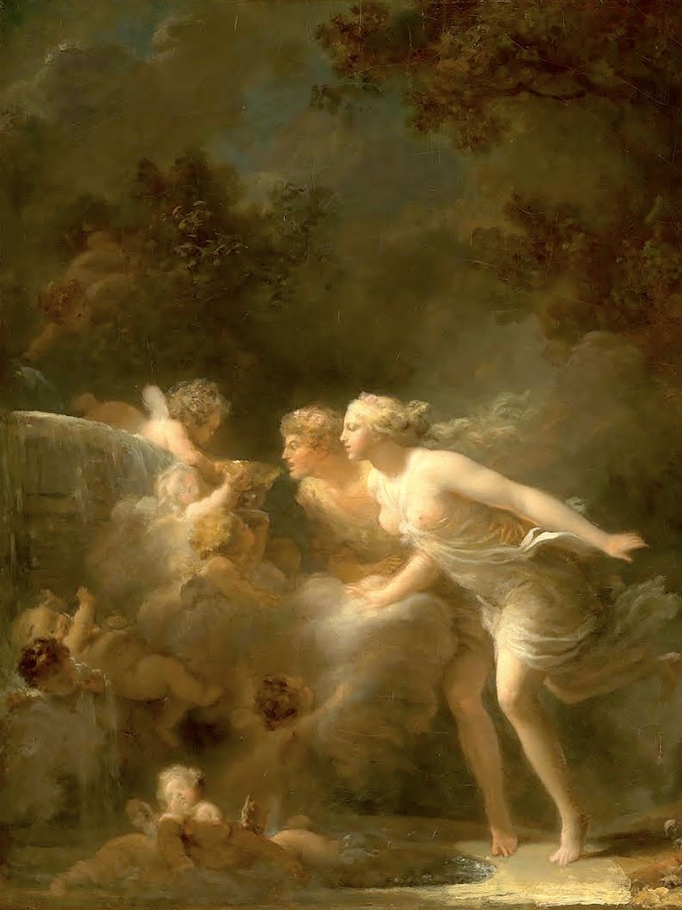 №1496, "The Fountain of Love", Jean-Honoré Fragonard. Μοναδικός πίνακας σε καμβά, με εντυπωσιακές χειροποίητες 3D πινελιές. Δημιουργείται αποκλειστικά για εσάς, κατόπιν παραγγελίας