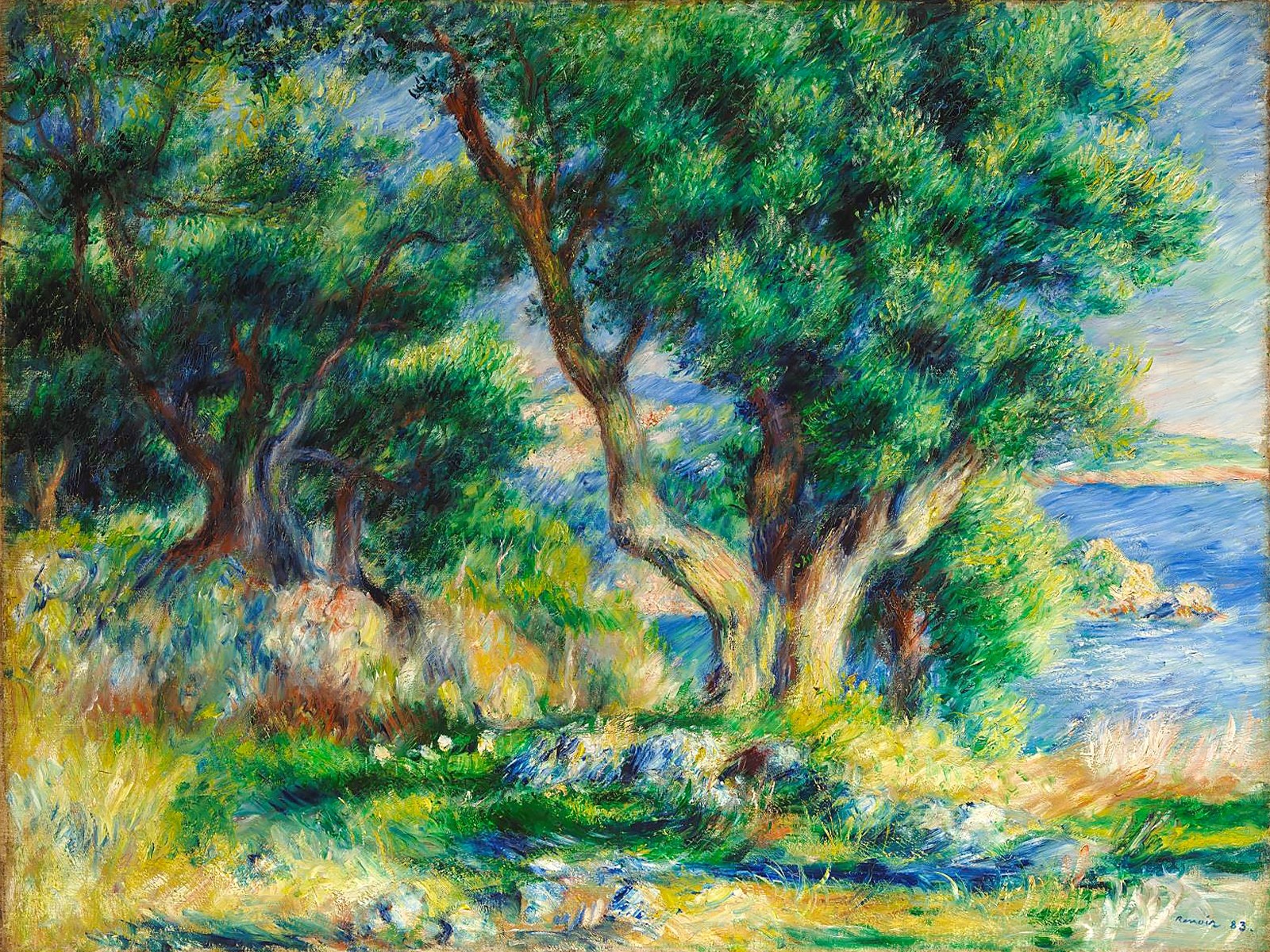 №2520, Beach landscape. Μοναδικός πίνακας σε καμβά, με εντυπωσιακές χειροποίητες 3D πινελιές. Δημιουργείται αποκλειστικά για εσάς, κατόπιν παραγγελίας