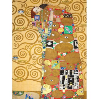 №2598 Gustav Klimt, The hug. Μοναδικός πίνακας σε καμβά, με εντυπωσιακές χειροποίητες 3D πινελιές. Δημιουργείται αποκλειστικά για εσάς, κατόπιν παραγγελίας