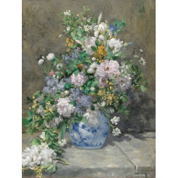 №2674 Spring bouquet, Renoir. Μοναδικός πίνακας σε καμβά, με εντυπωσιακές χειροποίητες 3D πινελιές. Δημιουργείται αποκλειστικά για εσάς, κατόπιν παραγγελίας