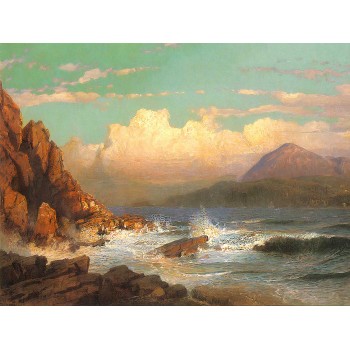 №2807 Mt. Desert, William Trost Richards. Μοναδικός πίνακας σε καμβά, με εντυπωσιακές χειροποίητες 3D πινελιές. Δημιουργείται αποκλειστικά για εσάς, κατόπιν παραγγελίας