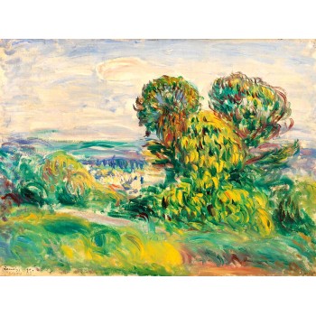 №2856 Landscape, Pierre Auguste Renoir. Μοναδικός πίνακας σε καμβά, με εντυπωσιακές χειροποίητες 3D πινελιές. Δημιουργείται αποκλειστικά για εσάς, κατόπιν παραγγελίας