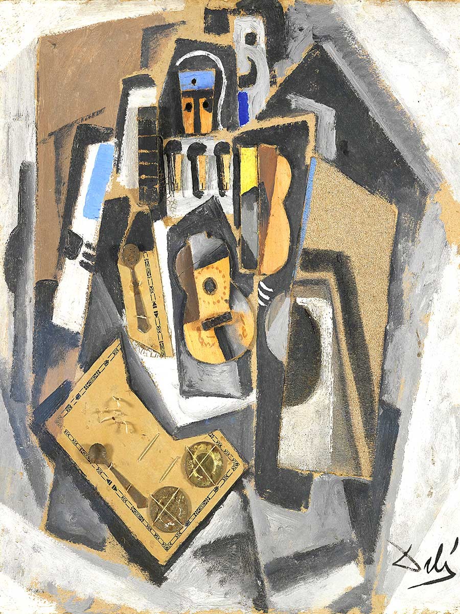 №2900 Salvador Dali, Pierrot Guitarra. Μοναδικός πίνακας σε καμβά, με εντυπωσιακές χειροποίητες 3D πινελιές. Δημιουργείται αποκλειστικά για εσάς, κατόπιν παραγγελίας