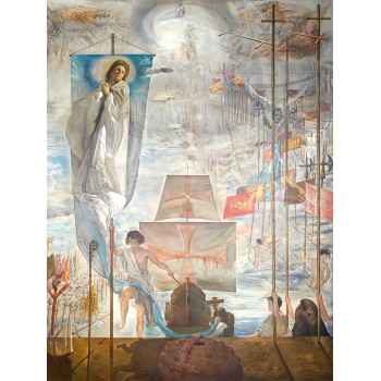 №2906 The Discovery of America by Christopher Columbus - Salvador Dali. Μοναδικός πίνακας σε καμβά, με εντυπωσιακές χειροποίητες 3D πινελιές. Δημιουργείται αποκλειστικά για εσάς, κατόπιν παραγγελίας