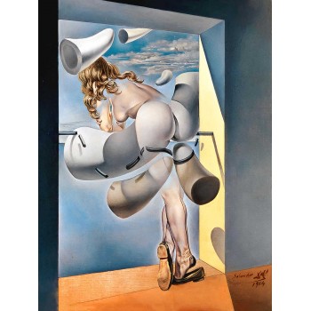 №2917 Young virgin auto sodomized by the horns of her own chastity, Salvador Dali. Μοναδικός πίνακας σε καμβά, με εντυπωσιακές χειροποίητες 3D πινελιές. Δημιουργείται αποκλειστικά για εσάς, κατόπιν παραγγελίας