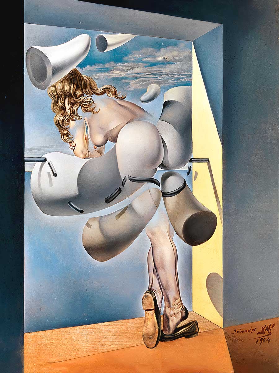 №2917 Young virgin auto sodomized by the horns of her own chastity, Salvador Dali. Μοναδικός πίνακας σε καμβά, με εντυπωσιακές χειροποίητες 3D πινελιές. Δημιουργείται αποκλειστικά για εσάς, κατόπιν παραγγελίας