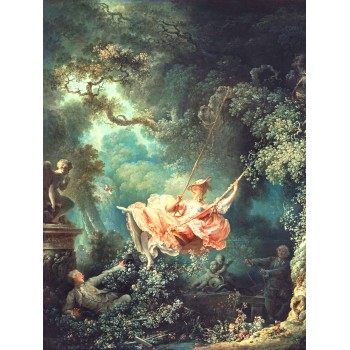№2732 The Swing, Fragonard. Μοναδικός πίνακας σε καμβά, με εντυπωσιακές χειροποίητες 3D πινελιές. Δημιουργείται αποκλειστικά για εσάς, κατόπιν παραγγελίας