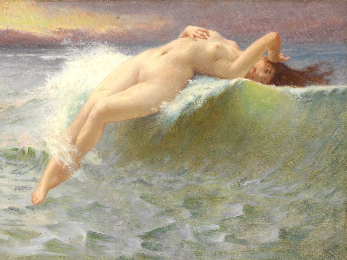 №2738 La vague, Guillaume Seignac. Μοναδικός πίνακας σε καμβά, με εντυπωσιακές χειροποίητες 3D πινελιές. Δημιουργείται αποκλειστικά για εσάς, κατόπιν παραγγελίας