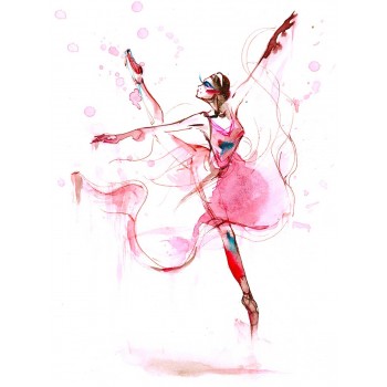 №2977 Dancing ballerina. Μοναδικός πίνακας σε καμβά, με εντυπωσιακές χειροποίητες 3D πινελιές. Δημιουργείται αποκλειστικά για εσάς, κατόπιν παραγγελίας