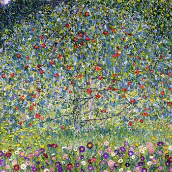 №3234 Gustav Klimt - Apple tree. Μοναδικός πίνακας σε καμβά, με εντυπωσιακές χειροποίητες 3D πινελιές. Δημιουργείται αποκλειστικά για εσάς, κατόπιν παραγγελίας