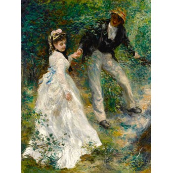 №3254 Pierre Auguste Renoir - La Promenade. Μοναδικός πίνακας σε καμβά, με εντυπωσιακές χειροποίητες 3D πινελιές. Δημιουργείται αποκλειστικά για εσάς, κατόπιν παραγγελίας