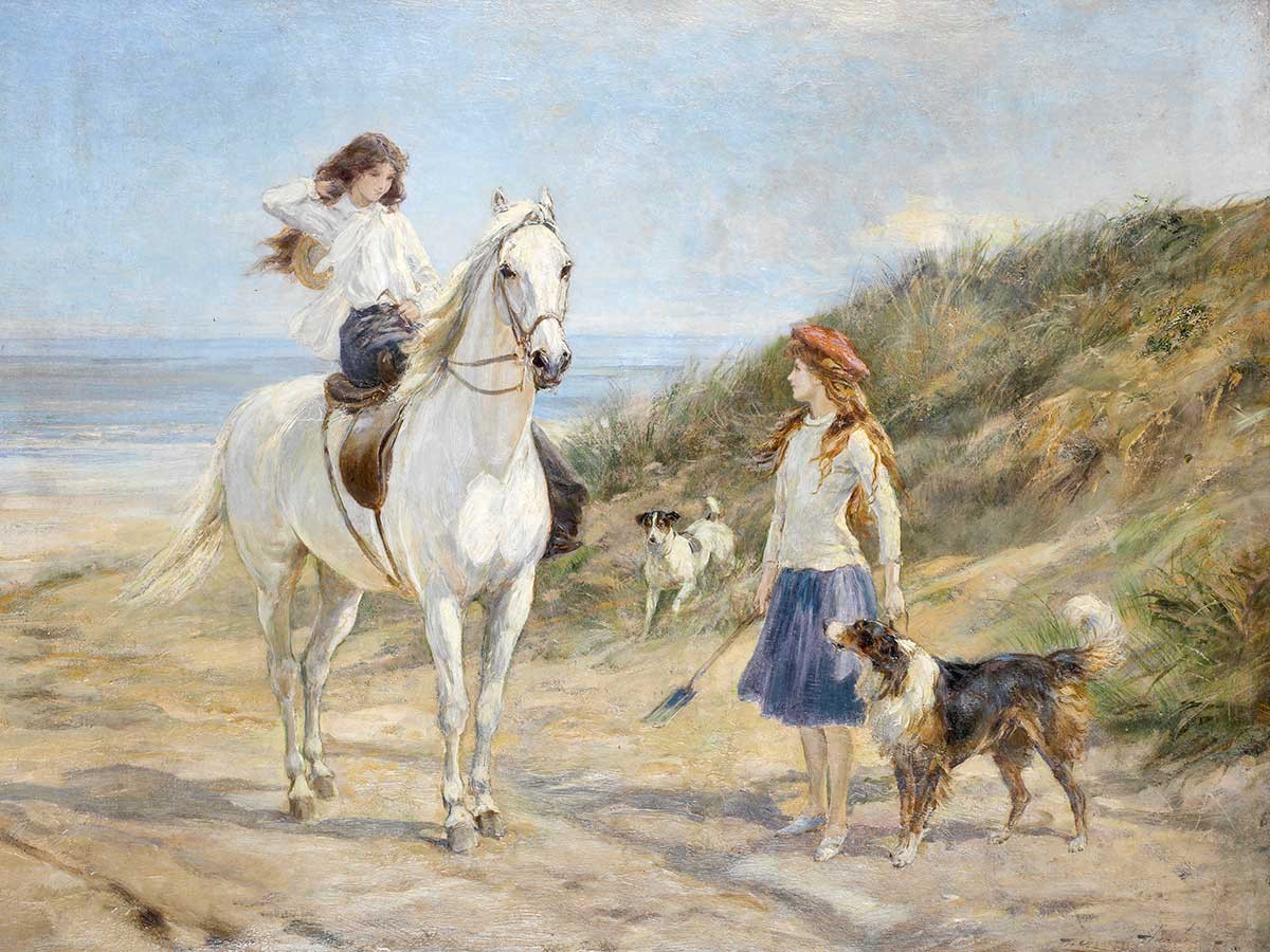 №3260 Heywood Hardy - Holiday time. Μοναδικός πίνακας σε καμβά, με εντυπωσιακές χειροποίητες 3D πινελιές. Δημιουργείται αποκλειστικά για εσάς, κατόπιν παραγγελίας