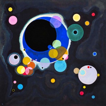 №3264 Wassily Kandinsky - Several circles. Μοναδικός πίνακας σε καμβά, με εντυπωσιακές χειροποίητες 3D πινελιές. Δημιουργείται αποκλειστικά για εσάς, κατόπιν παραγγελίας