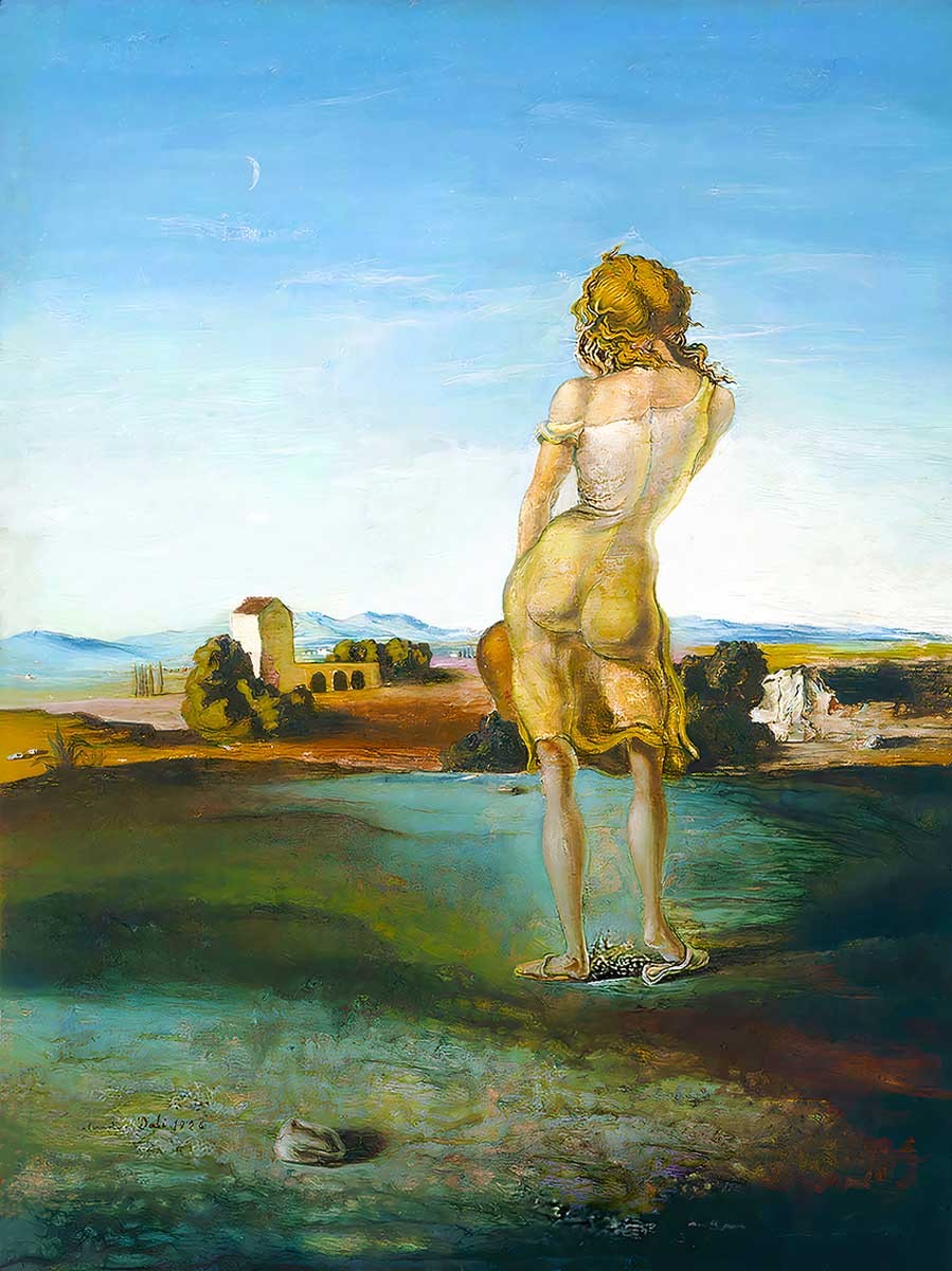 №3326 Salvador Dali - Girl with Curls. Μοναδικός πίνακας σε καμβά, με εντυπωσιακές χειροποίητες 3D πινελιές. Δημιουργείται αποκλειστικά για εσάς, κατόπιν παραγγελίας