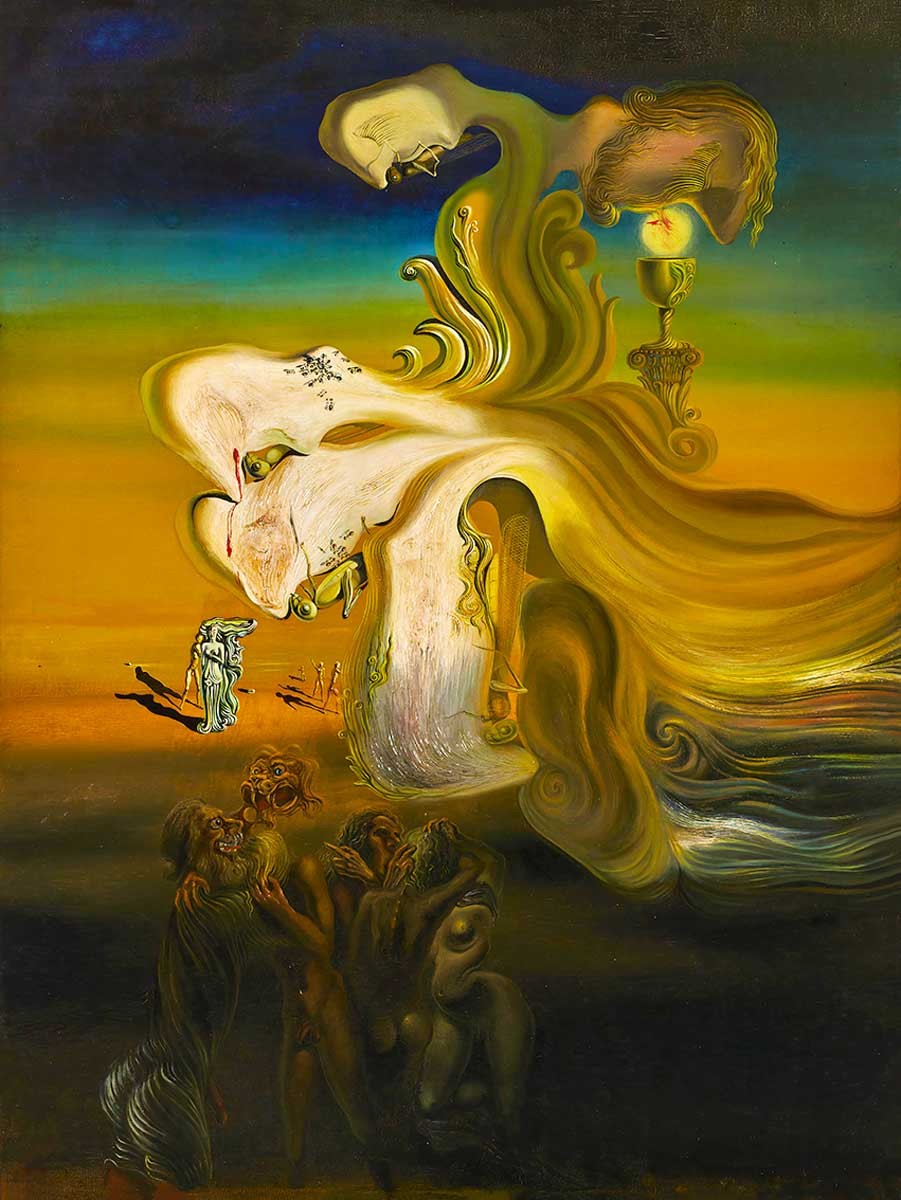 №3346 Salvador Dali - Profanation of the Host. Μοναδικός πίνακας σε καμβά, με εντυπωσιακές χειροποίητες 3D πινελιές. Δημιουργείται αποκλειστικά για εσάς, κατόπιν παραγγελίας
