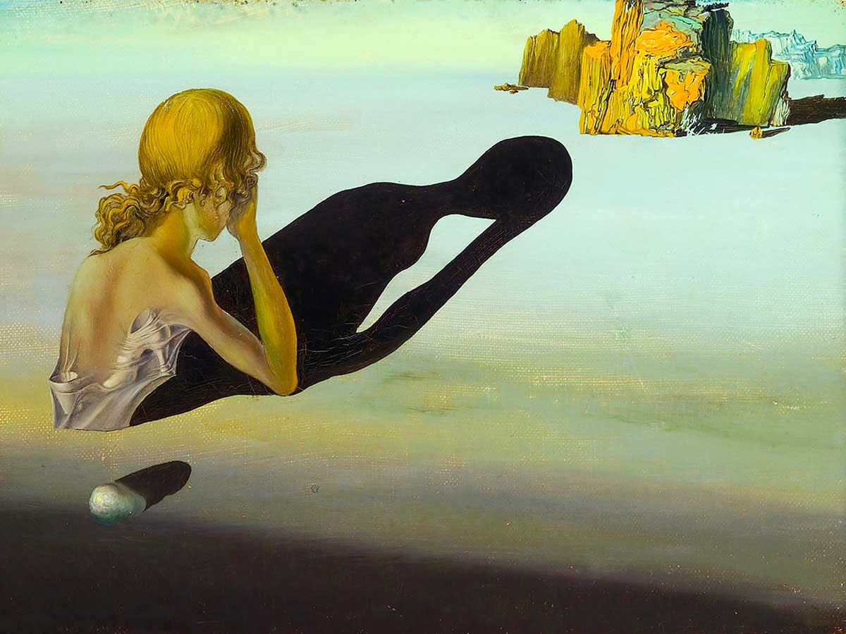 №3347 Salvador Dali - Remorse or Sphinx Embedded in the Sand. Μοναδικός πίνακας σε καμβά, με εντυπωσιακές χειροποίητες 3D πινελιές. Δημιουργείται αποκλειστικά για εσάς, κατόπιν παραγγελίας