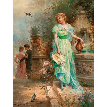 №3521 Spring Feelings - Hans Zatzka. Μοναδικός πίνακας σε καμβά, με εντυπωσιακές χειροποίητες 3D πινελιές. Δημιουργείται αποκλειστικά για εσάς, κατόπιν παραγγελίας