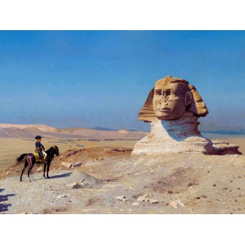 №3536 Napoleon Bonaparte in front of the Great Sphinx of Giza during Egyptian campaign - Jean Leon Gerome.  Μοναδικός πίνακας σε καμβά, με εντυπωσιακές χειροποίητες 3D πινελιές. Δημιουργείται αποκλειστικά για εσάς, κατόπιν παραγγελίας