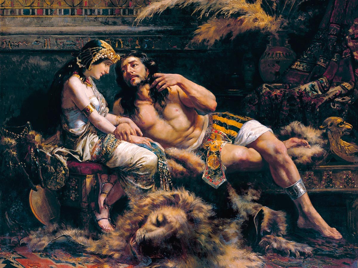 №3570 Samson and Delilah - Jose Echenagusia. Μοναδικός πίνακας σε καμβά, με εντυπωσιακές χειροποίητες 3D πινελιές. Δημιουργείται αποκλειστικά για εσάς, κατόπιν παραγγελίας