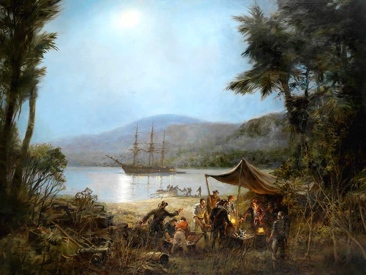 №3635 Montague Dawson - Smugglers' Bay. 