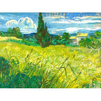 №3705 Vincent van Gogh - Green Field. Μοναδικός πίνακας σε καμβά, με εντυπωσιακές χειροποίητες 3D πινελιές. Δημιουργείται αποκλειστικά για εσάς, κατόπιν παραγγελίας