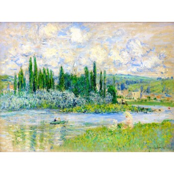№3818 Claude Monet - Veduta di Vetheuil sur Seine. Μοναδικός πίνακας σε καμβά, με εντυπωσιακές χειροποίητες 3D πινελιές. Δημιουργείται αποκλειστικά για εσάς, κατόπιν παραγγελίας